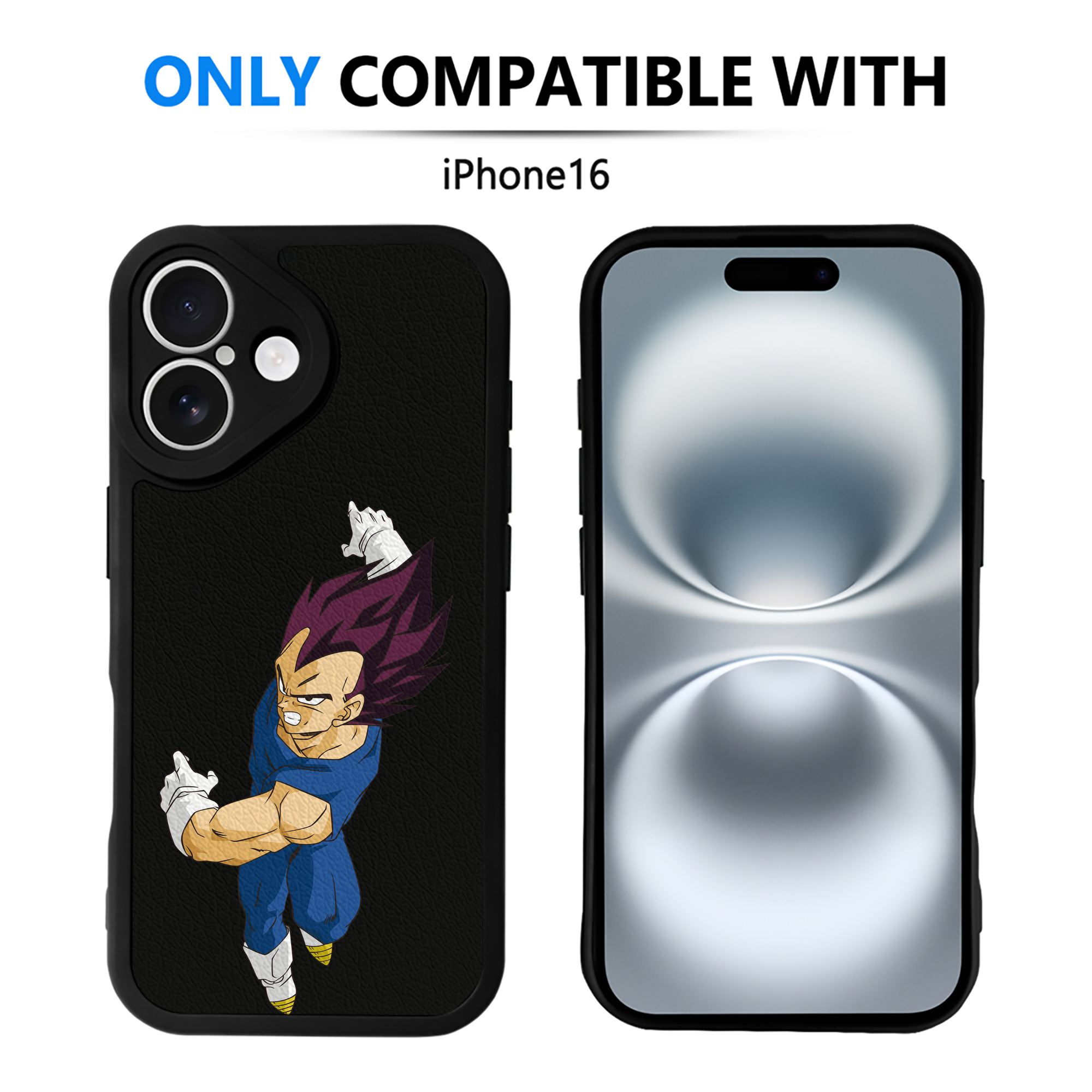（画像用） ドラゴンボール ベジータ四世（Bejīta Yonsei）DRAGON BALL Vegeta IV 【iPhone 16シリーズ対応】シリコンスマホケース（レザー調） 材質：シリコン